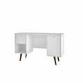 Designed To Furnish Edgar 1-Drawer Mid-Century Office Desk, White DE2450105